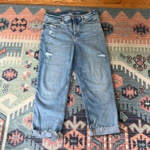 Old navy extra high-rise sky-hi straight jeans size 14
